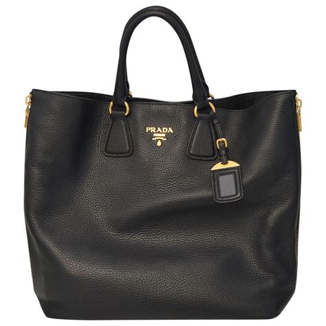 prada leather handbag black|pictures black leather prada purses.